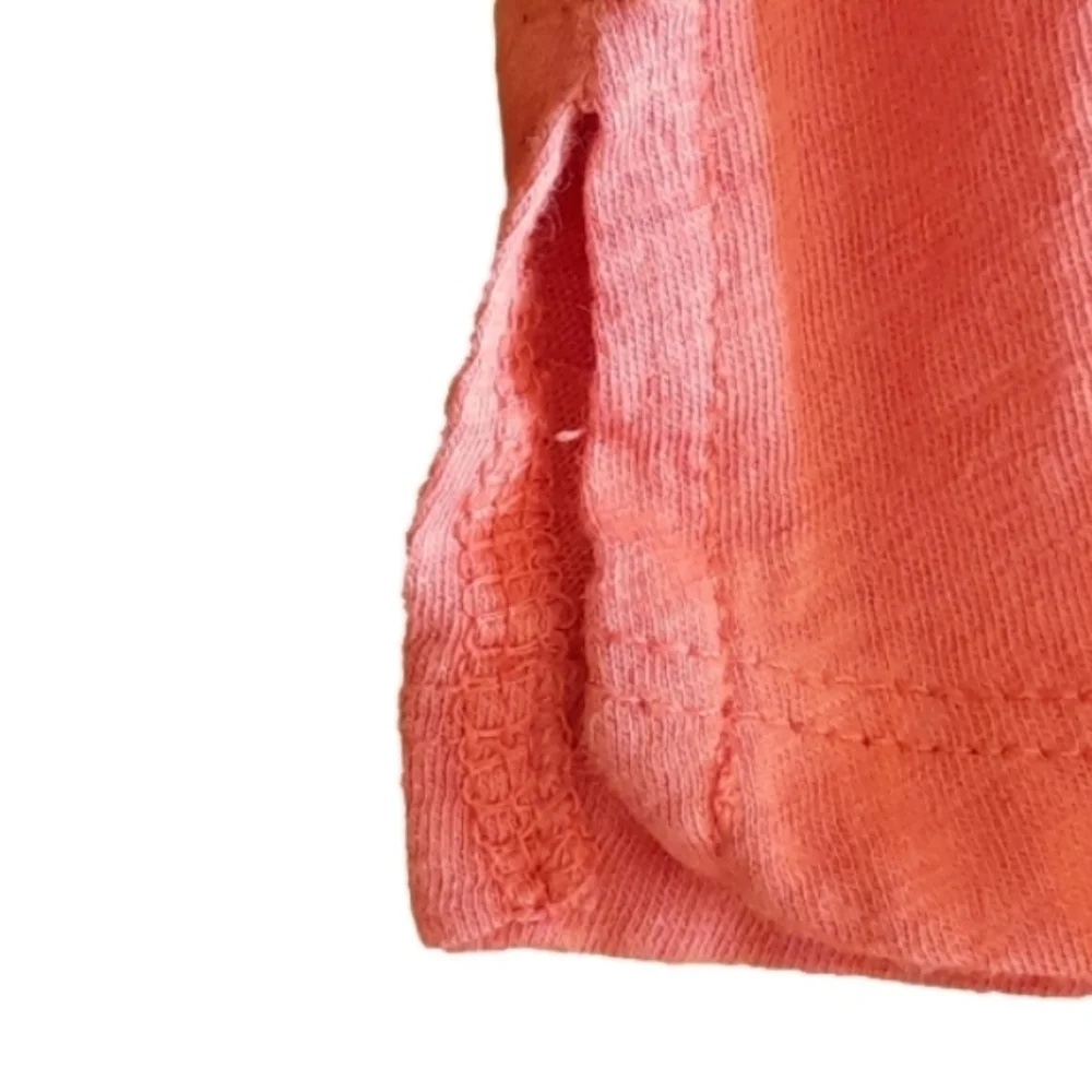 Max Studio Top Womens Medium Pink Short Sleeve Pima Cotton Shirt V Neck - Picture 3 of 8